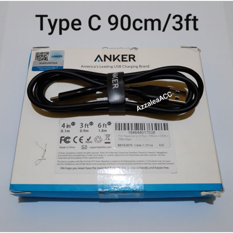 [Original] Anker / Aukey Kabel Data Charger Fast Charging Micro usb - TypeC