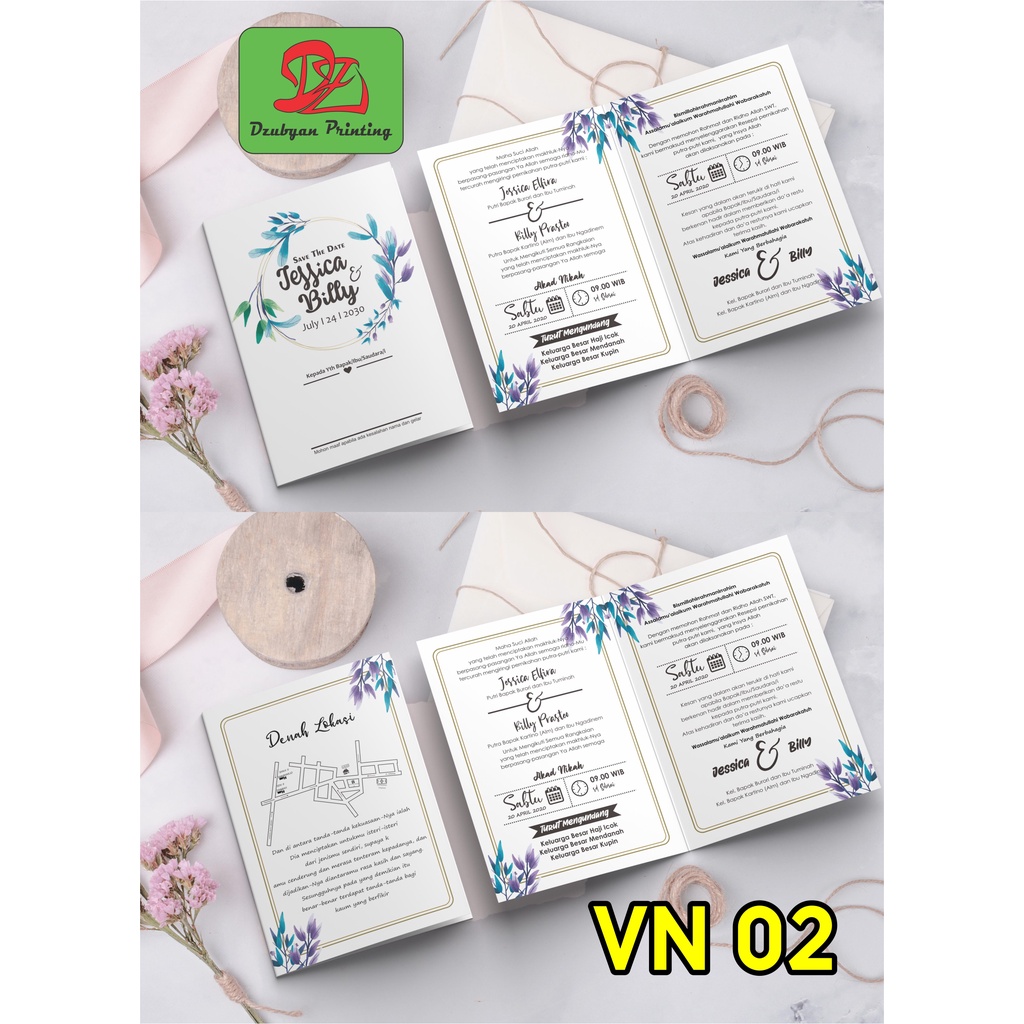 UNDANGAN PERNIKAHAN  VINTAGE  (foto)  Tanpa Minimal Order*  elegan, Murah, Proses  satu hari jadi, Tebal, Banyak Gratisnya-02