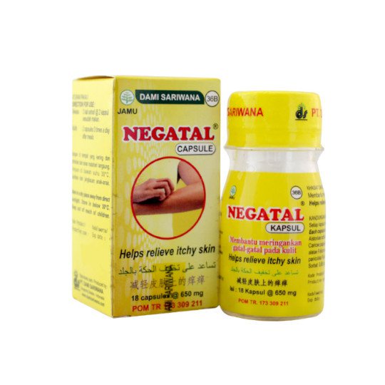 Obat Herbal NEGATAL 18 Kapsul Mengatasi Kulit Gatal Gatel, Bisul, Jerawat