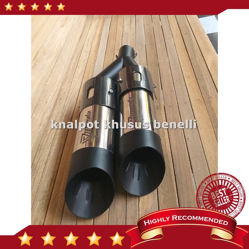 Harga Knalpot Dual Silencer Fullsystem Benelli Evo 200cc