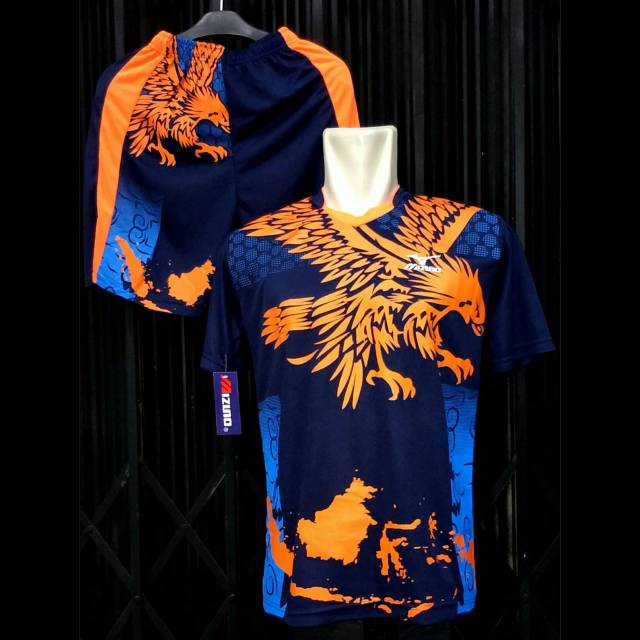 Jersey Volly Mizuno Elang Peta NBO / Baju Voli / Kostim Tim /  Kaos Setelan Olahraga Volley Ball