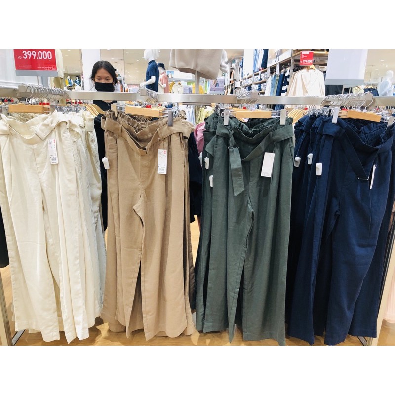 JASTIP UNIQLO_Celana linen ikat pinggang