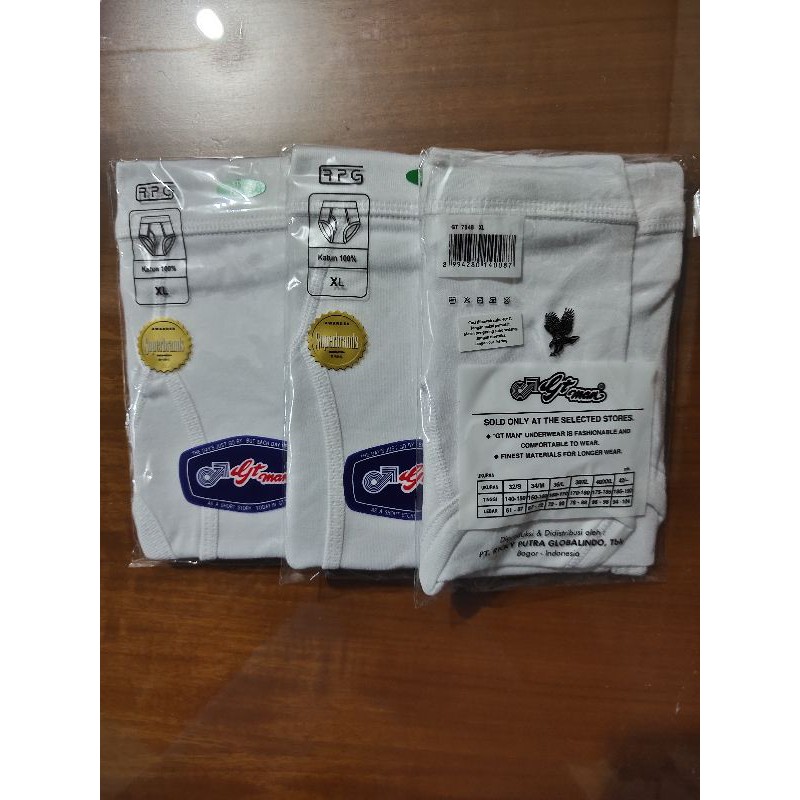 PROMO 1 PCS CELANA GT MAN PUTIH 704 B + MASKER 1 PCS