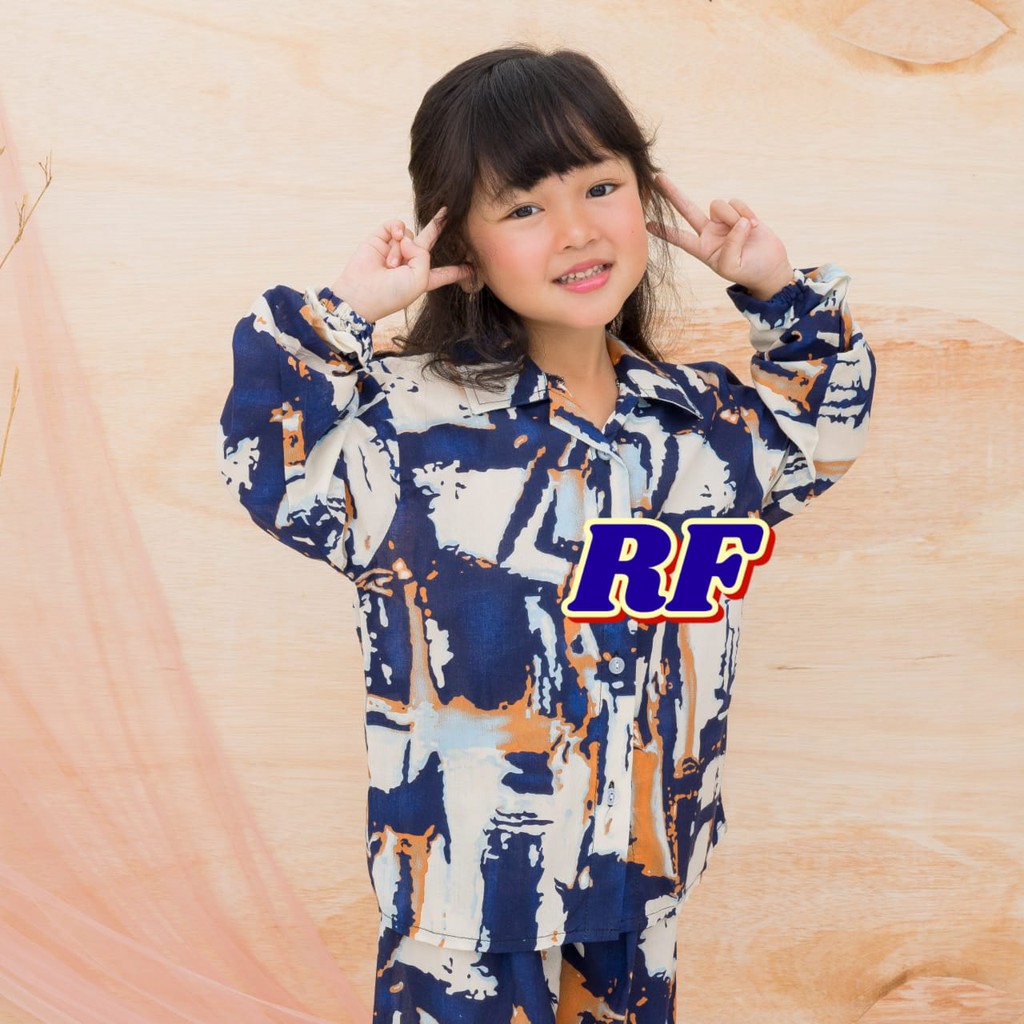 Lisa kids One Set / setelan anak perempuan / daily one set pajamas anak / Setelan rayon premium anak