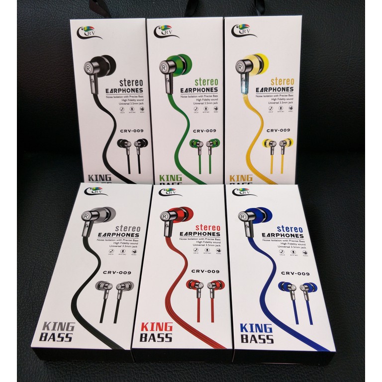 Earphone Original CRV 009 With Mic Headphones Headset Headphone