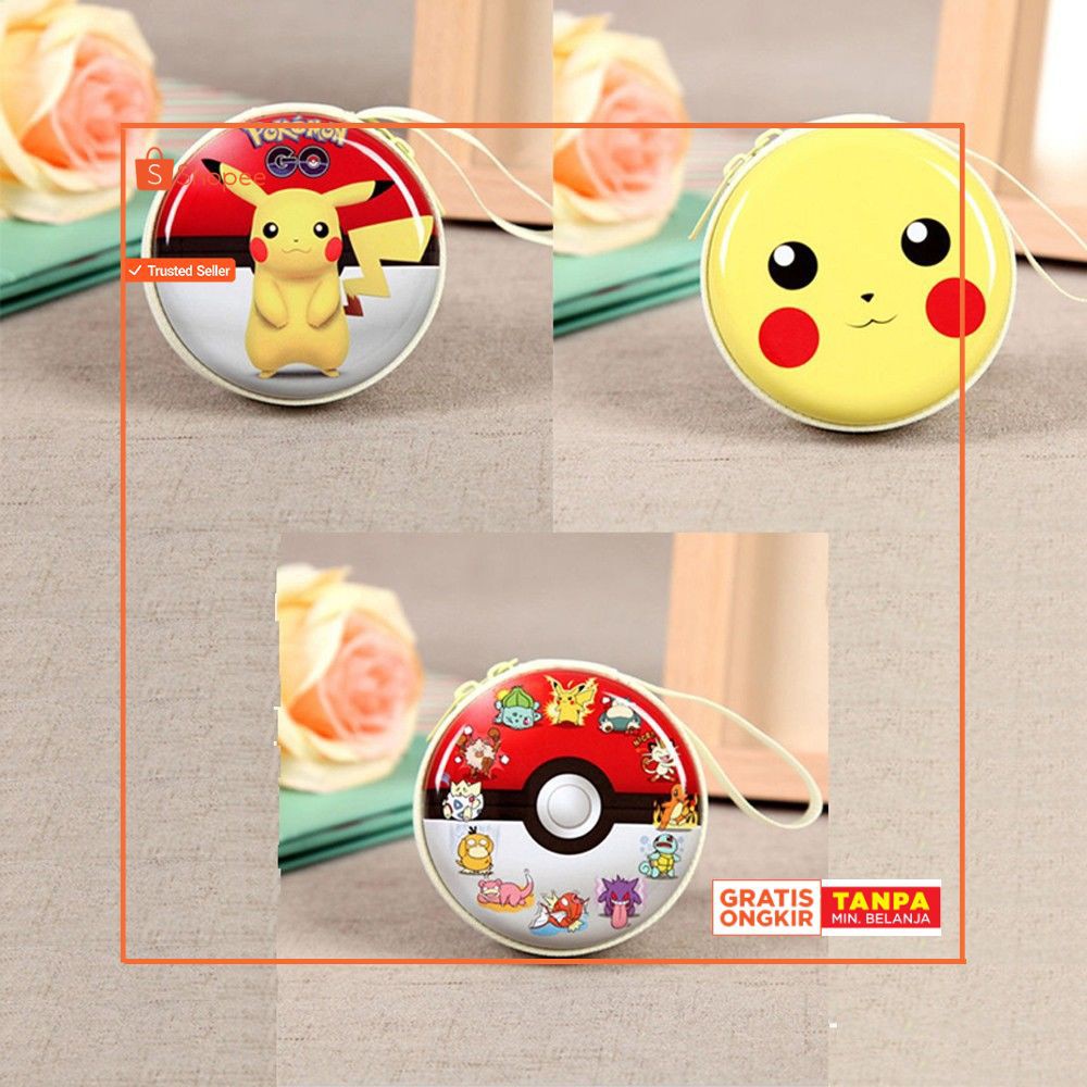 Hot Promo Dompet Koin Kunci Motif Kartun Pokemon Go