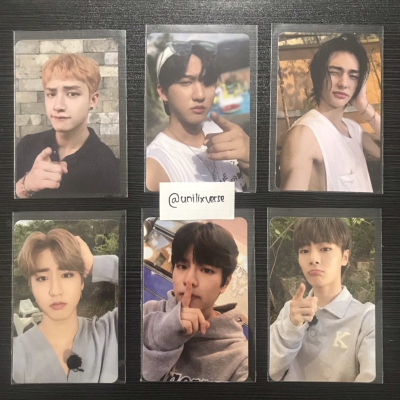 (BACA DESC) Photocard Official Stray Kids Noeasy Go Live Miroh Double Side DS Member Copy Memcop Pur