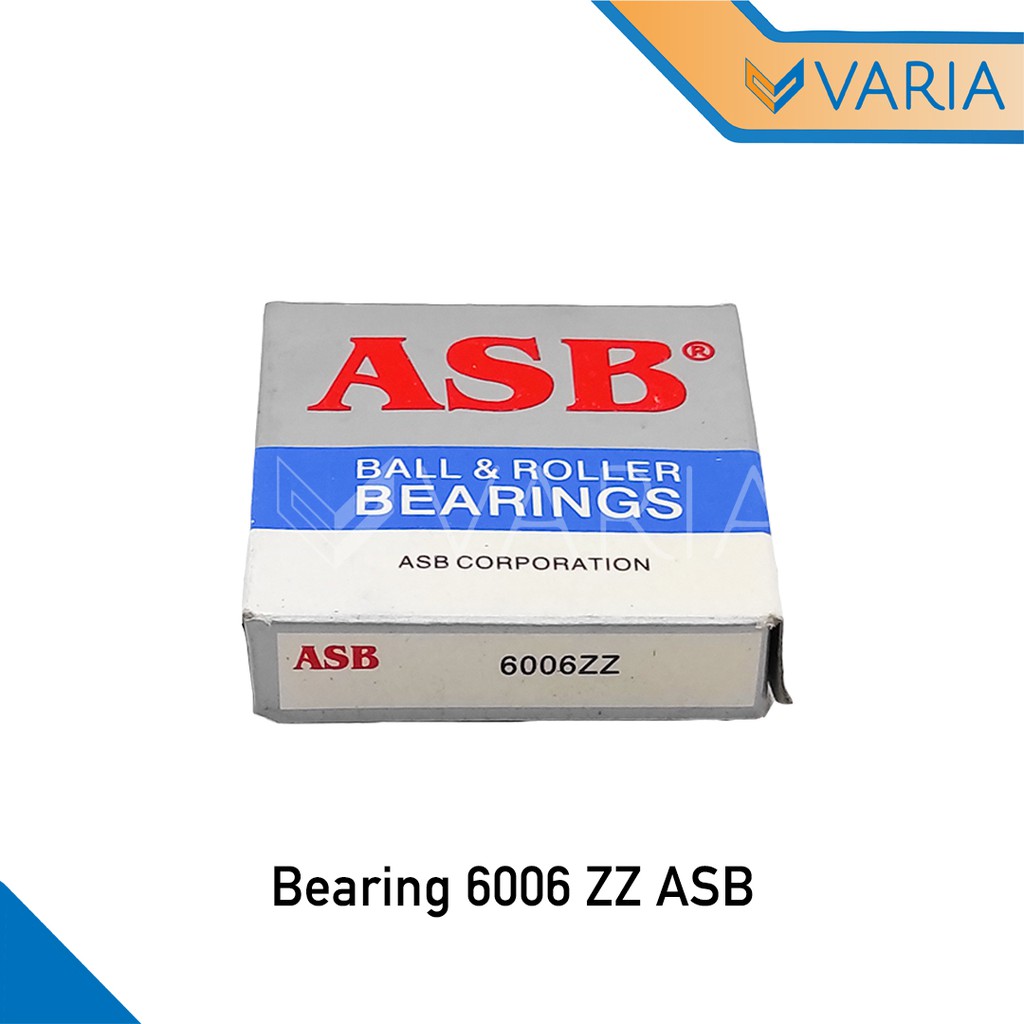 Bearing / Laher 6006 ZZ Tutup Plat Besi Double ASB