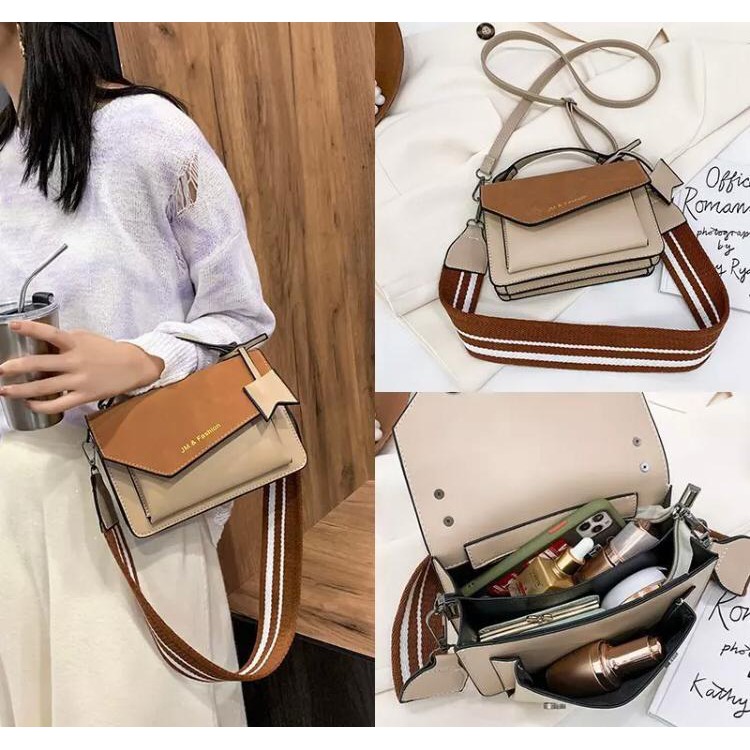 Tas Selempang Kulit Bahu Shoulder Sling Bag Wanita Fashion Import J86