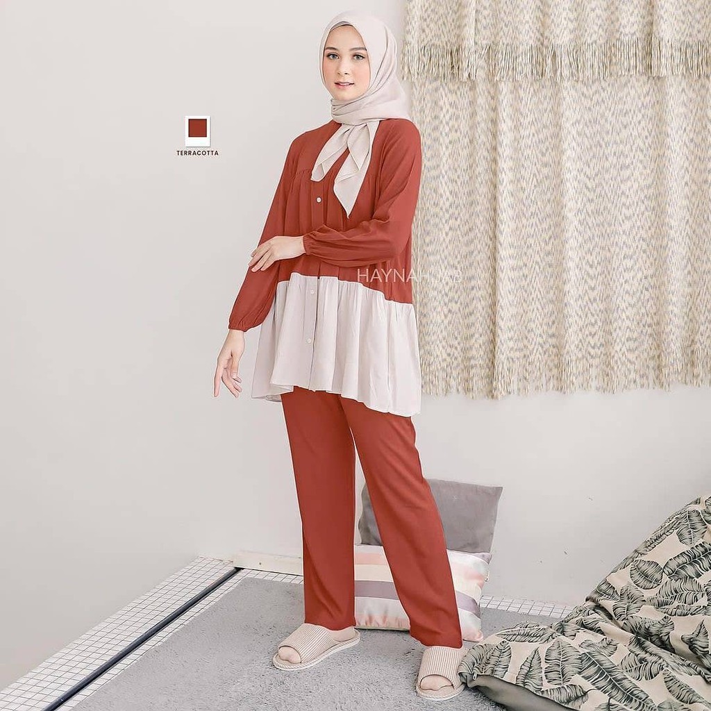 [TERBARU]BISA COD KALISHA SET  STELAN KATUN WANITA BAHAN RAYON/SET RAYON WANITA/SET MODERN FIT TO XL