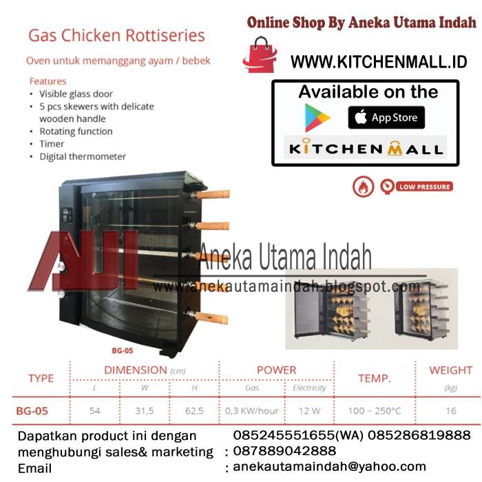 Griller Getra Bg-05 Mesin Panggang Ayam Sistem Putar Gas Rotisseries