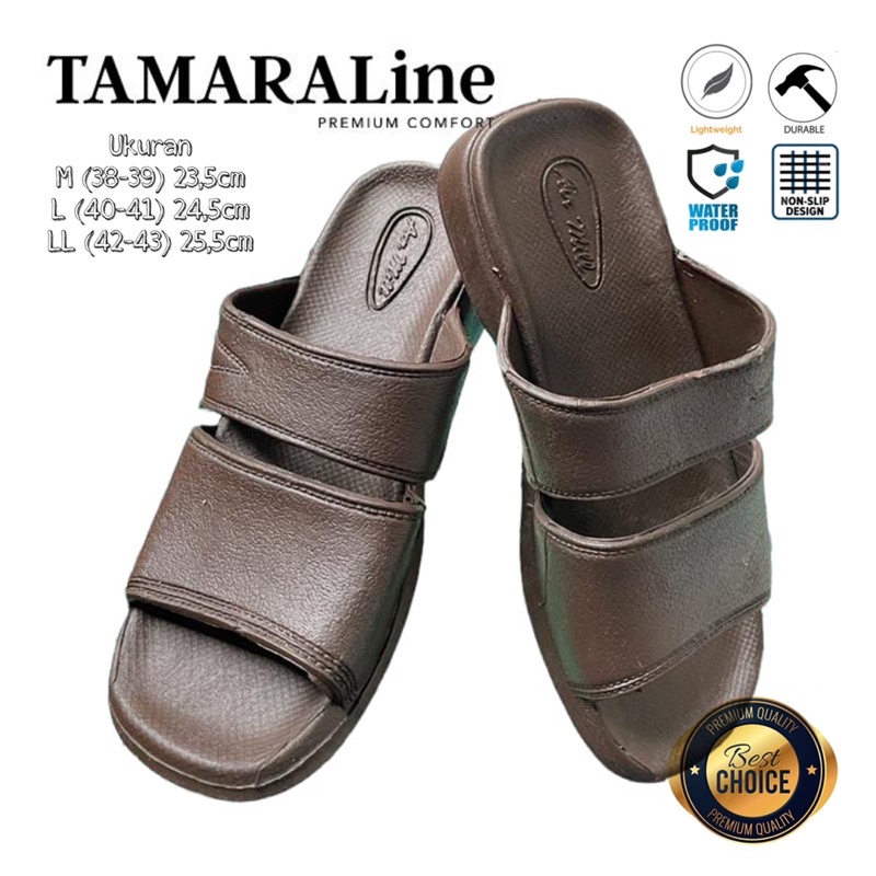 Sandal Selop Slide Slip on Karet Pria Dewasa / Remaja - TAMARALINE 68 / Bahan Premium Lentur Empuk Ringan Kuat Anti Slip Anti Air / Model Sandal Casual Santai Rumah Hotel Outdoor Kamar Mandi Murah Original