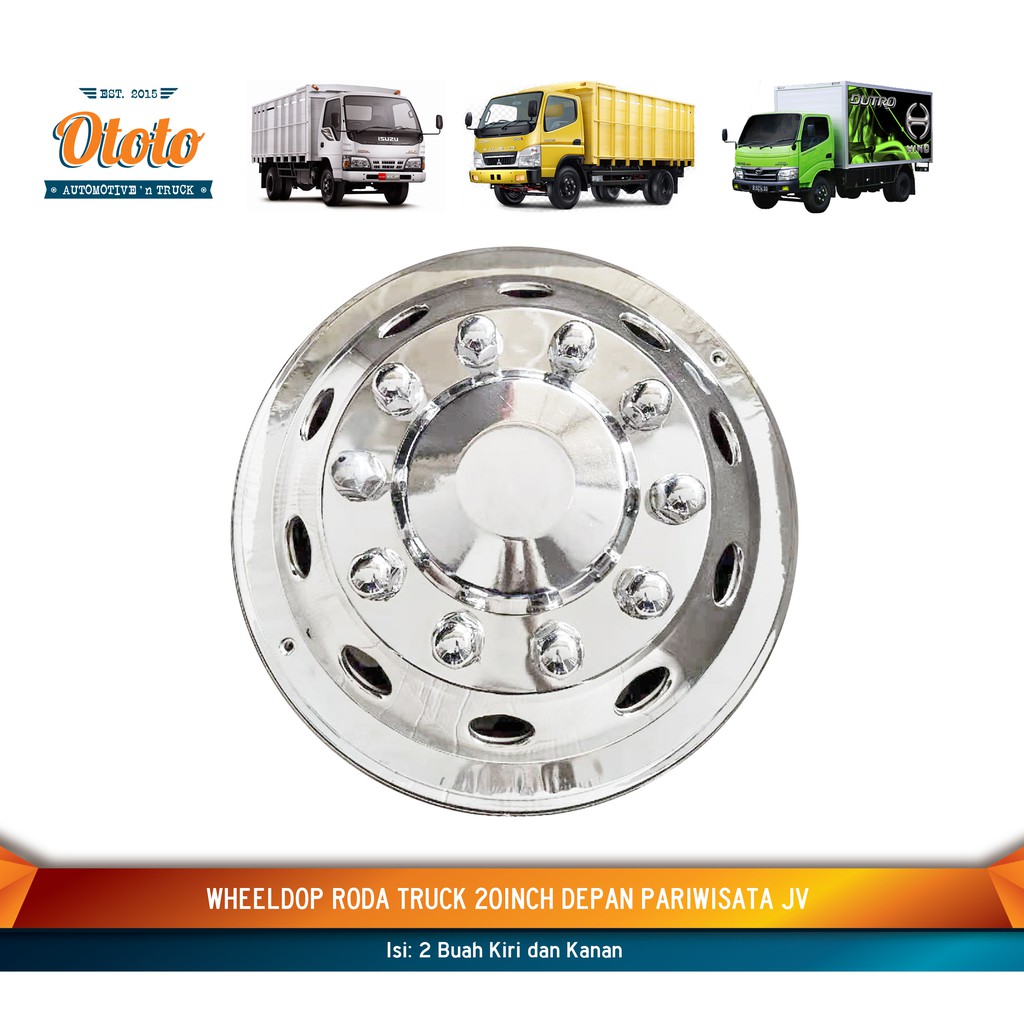 Wheeldop  20 Inch JV DEPAN - Tutup Velg Pariwisata Stainless