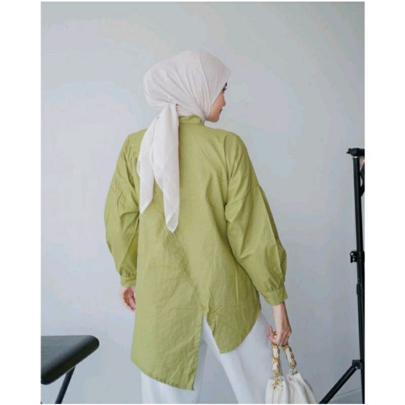 KEMEJA LINEN NELKA SHIRT / KEMEJA WANITA OVER SIZE / KEMEJA LINEN WANITA LENGAN PANJANG / KEMEJA LINEN KEKINIAN