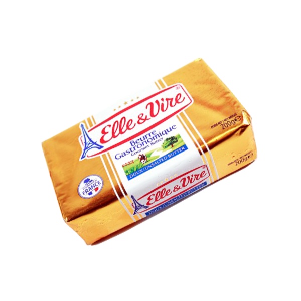 Butter Unsalted Elle &amp; Vire (200 gr)