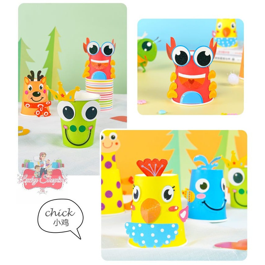 [BIG SALE] DIY gelas - prakarya anak - montessori di rumah