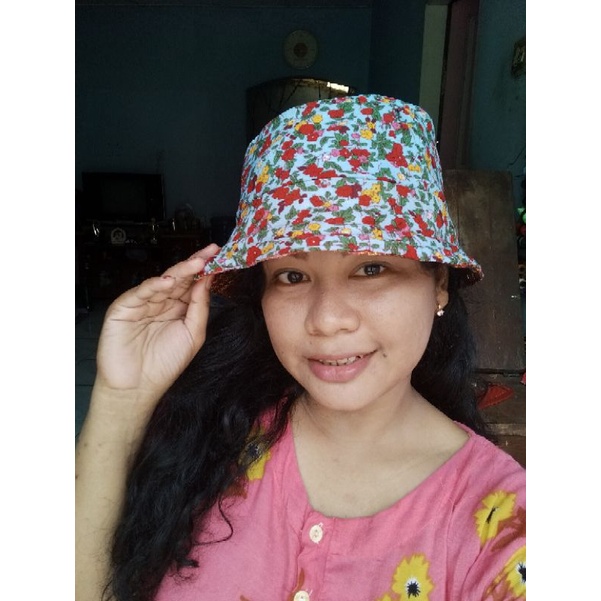 BUCKET HAT KOMBINASI/TOPI PANTAI