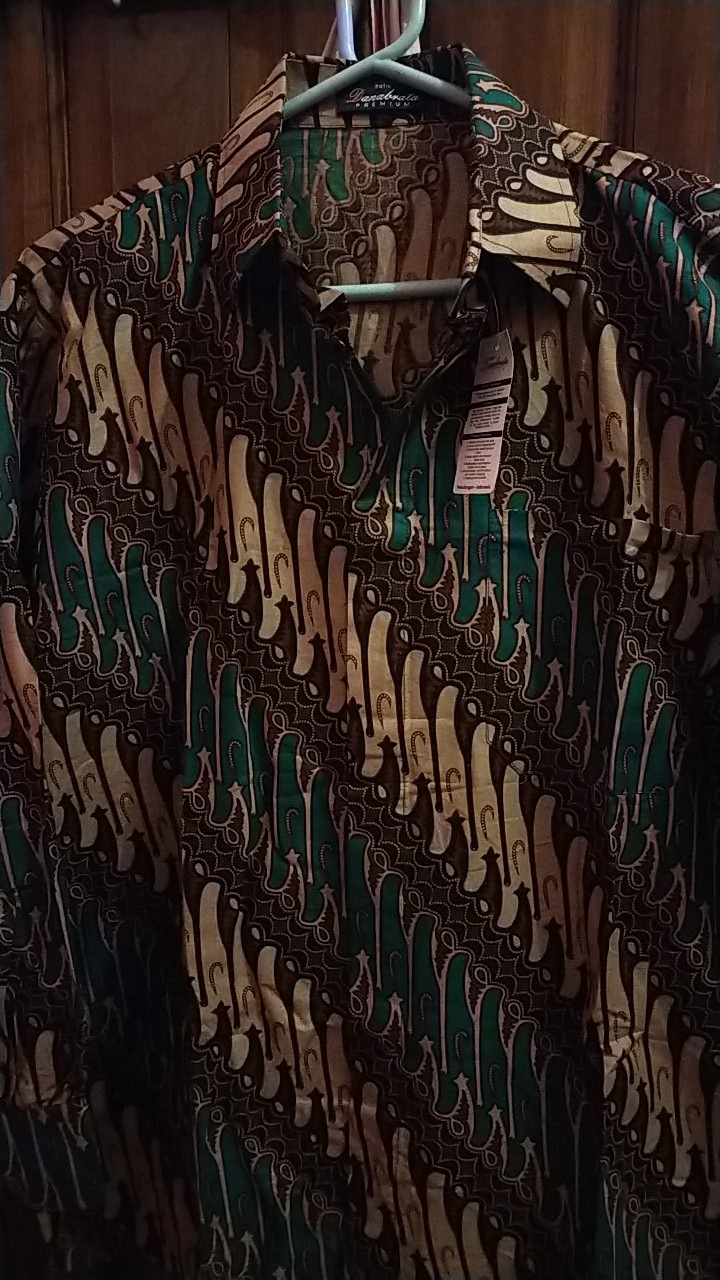 Atasan Batik Pria Lengan Panjang Kenongo Hem Padi Pekalongan M L Xl Xxl Batik Danabrata