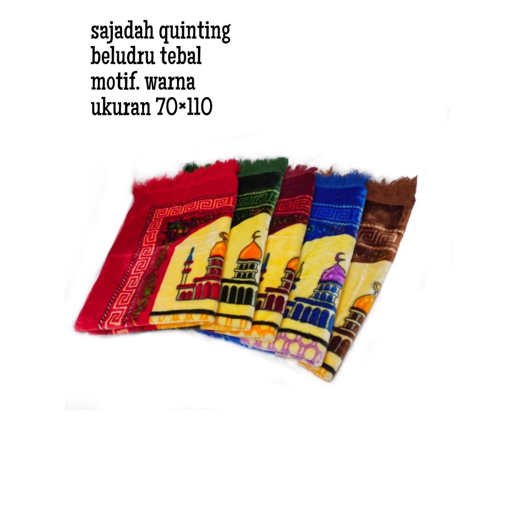 SAJADAH EMBOS QUINTING BAHAN LEMBUT DAN NYAMAN