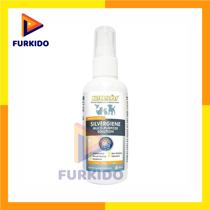 Natural Pet Silvergiene Obat semprot/ luka hewan serba guna 60 ml