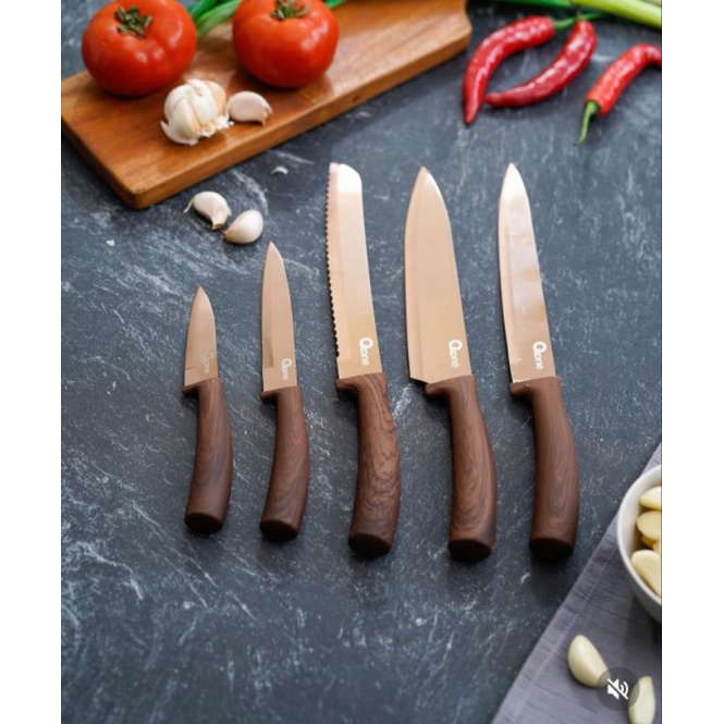 Oxone OX618 Rose Gold Knife set pisau set rosegold ox-618