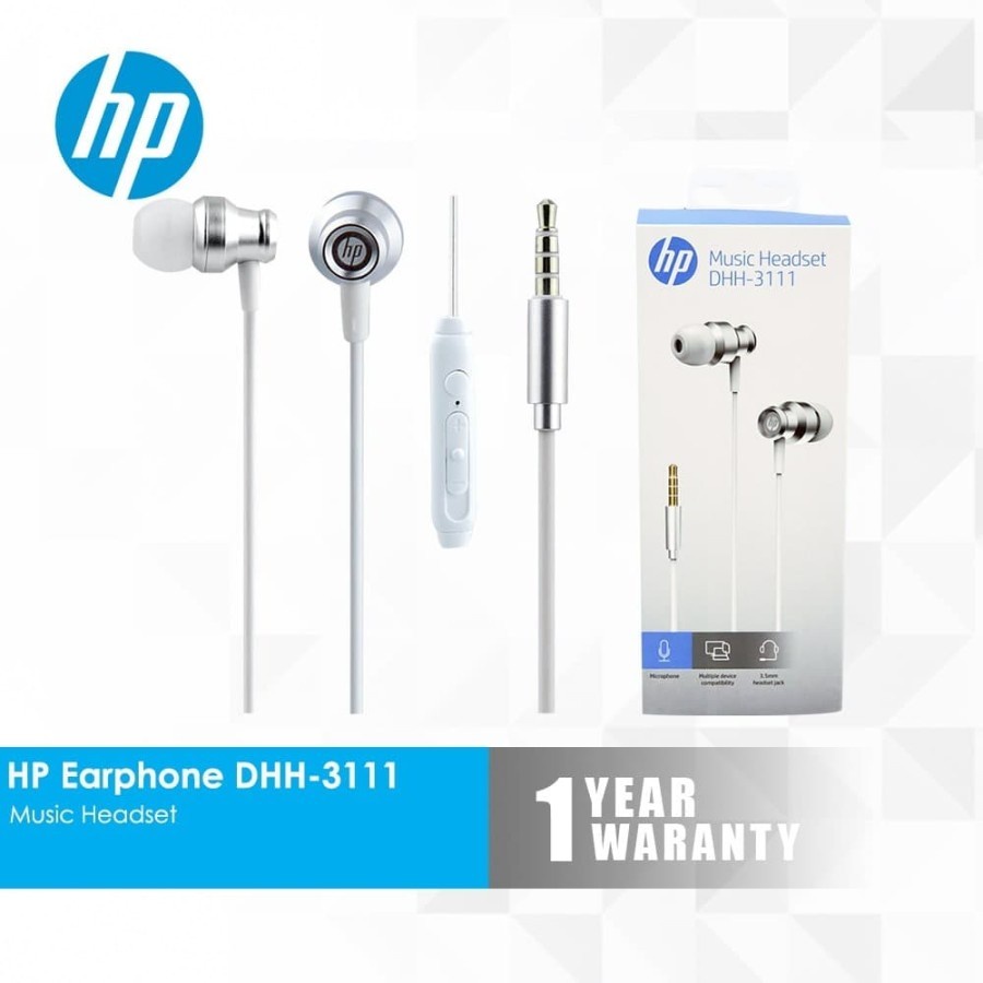 Earphone HP DHH-3111 Mobile- HP Earphone DHH 3111 Mobile Music Headset - GREY