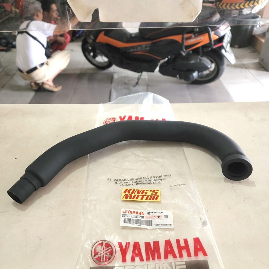 LEHER KNALPOT PIPE EXHAUST SCORPIO Z HITAM DOFF 5BP E4611 20 ORI YGP