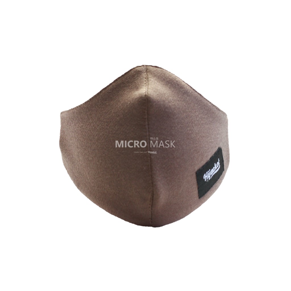 Masker Kain 2 Ply Pria Wanita Hijacket Non Sensi Kn95-Mocca