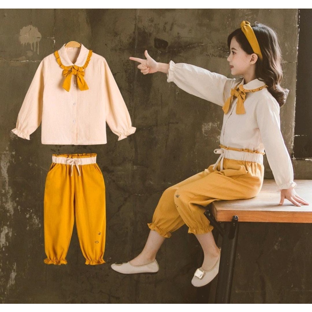 TokoMilkan Setelan Baju Anak Perempuan Milani Set Kids | Pakaian Anak Umur 1-5 Tahun