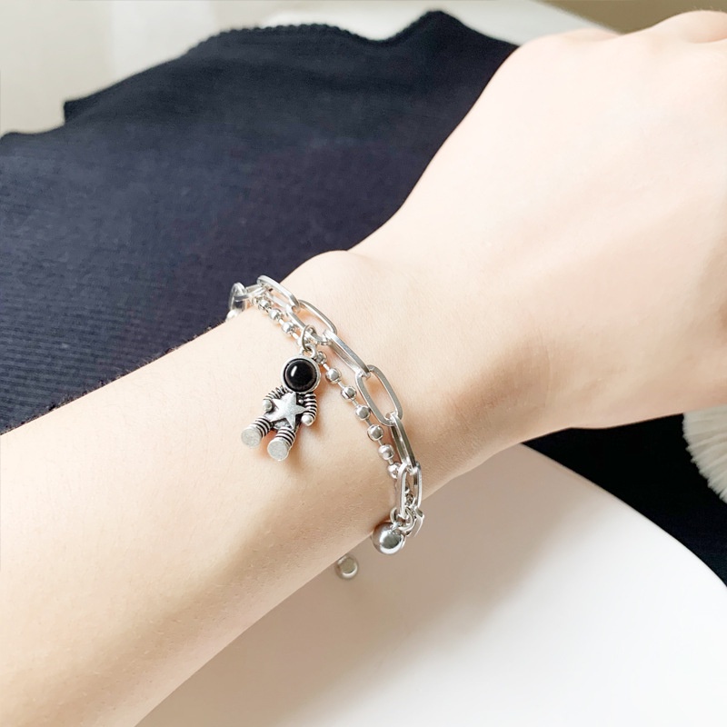 The Little Prince Avatar Bracelet Bangles Retro Thick Punk Chain Cartoon Bracelets for Women Jewelry Gift