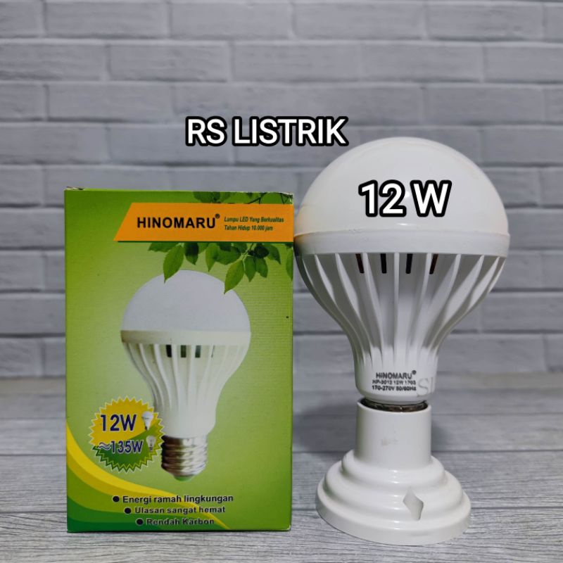 LAMPU LED BULB HINOMARU 12W HP-3012 DUS HIJAU