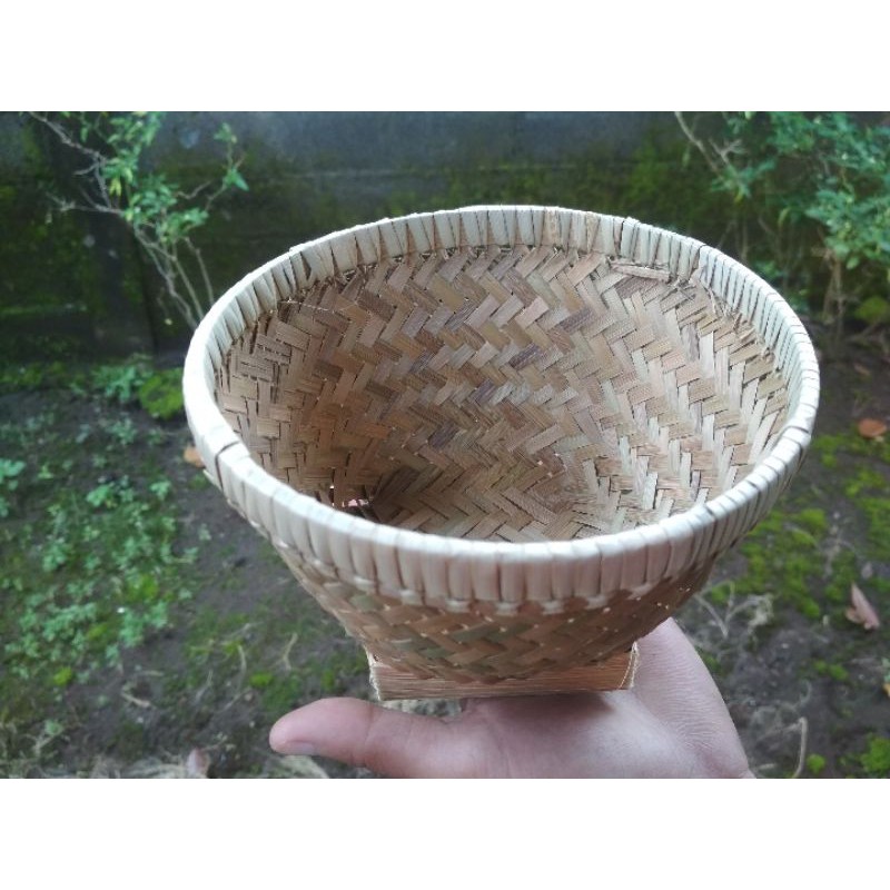wakul / bakul nasi bambu kulitan kecil
