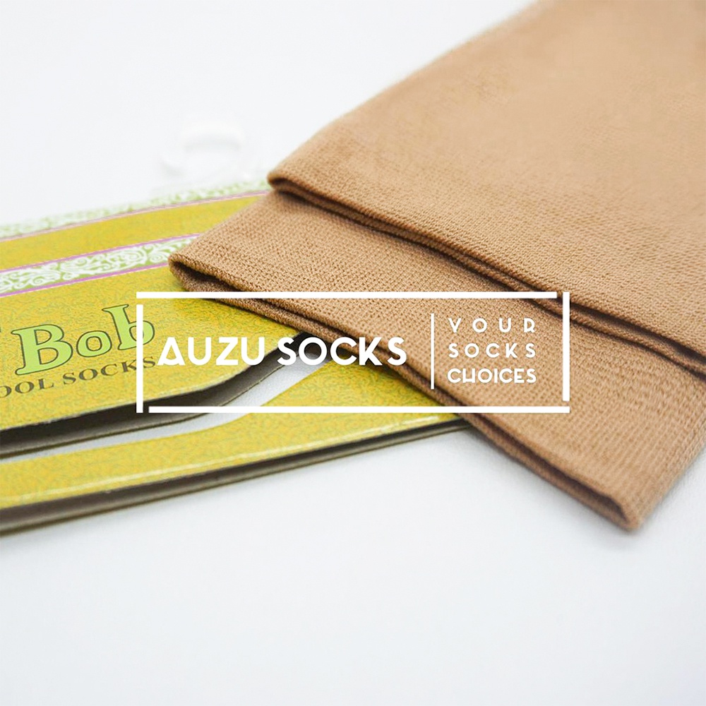 Stocking kaos kaki formal wanita sebetis hitam putih cream fitbob-6