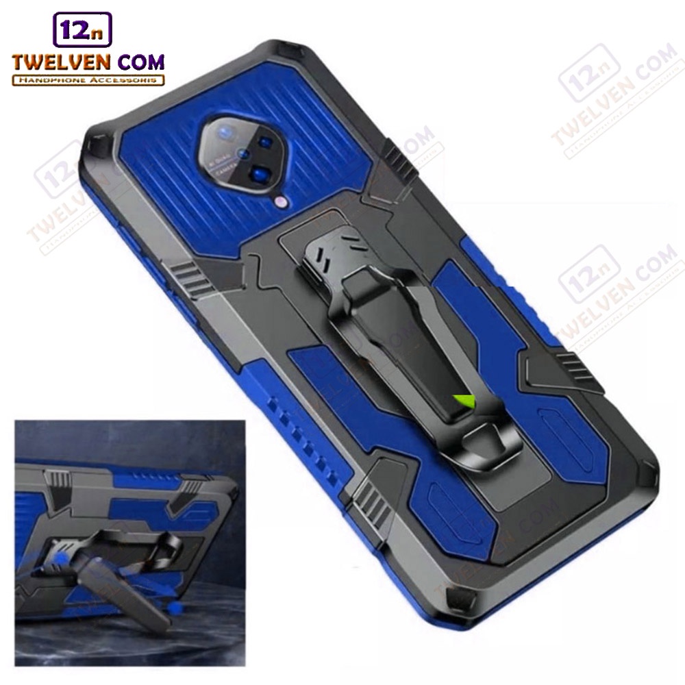 Case Shockproof Vivo S1 Pro Armor Hardcase Stand Clip