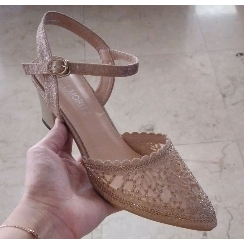 Sepatu Sandal Wanita Pesta Terbaru Hak Kotak Blink Cantik St.Moritz