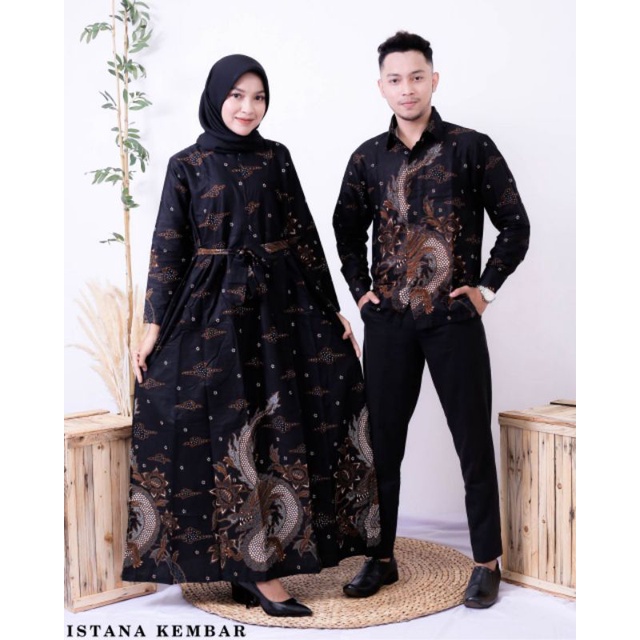 Maura Couple Sania Ruffle Batik Couple ori Ndoro jowi DNT motif naga meong Garansi Termurah  S M L XL XXL