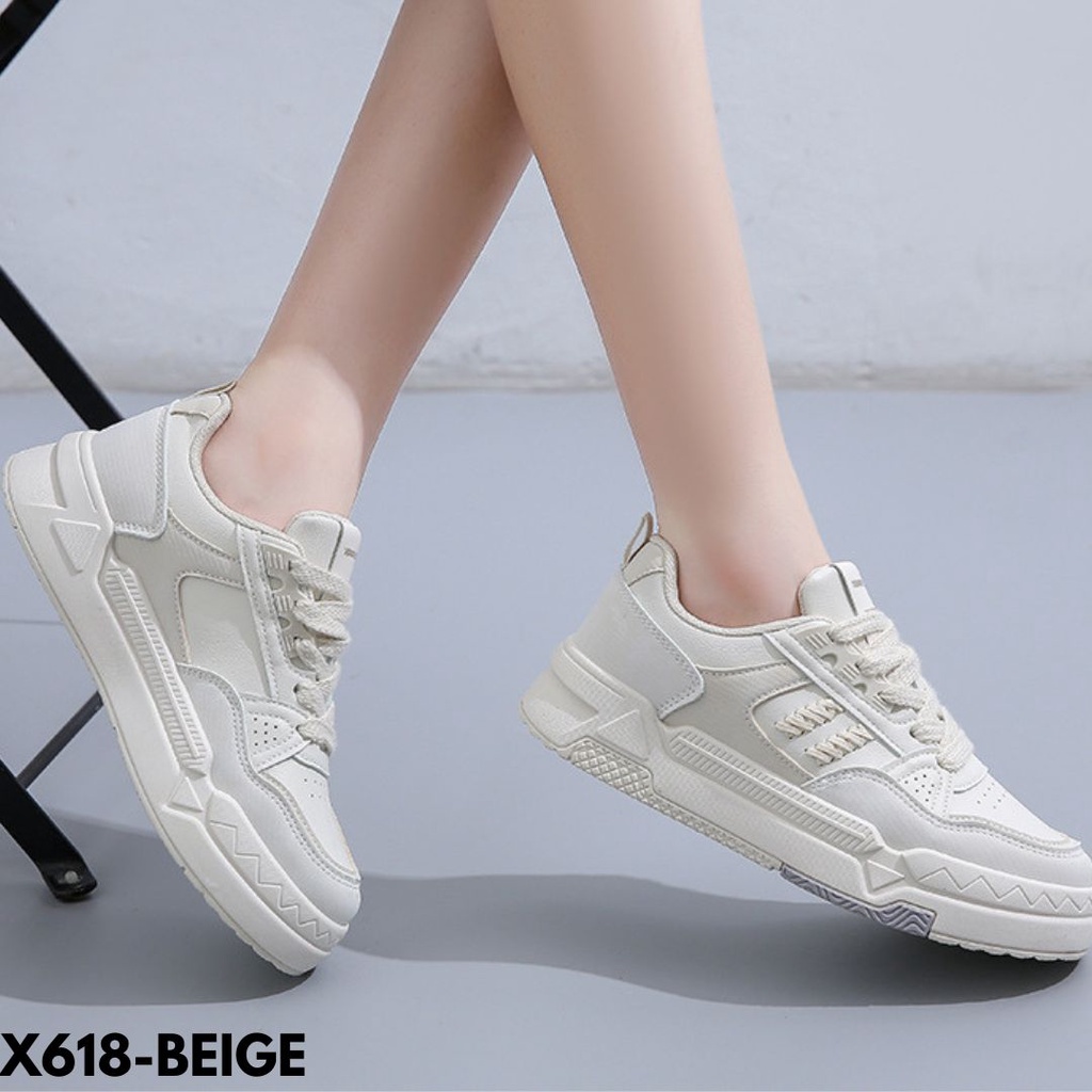 SEPATU WANITA KECE KEREN SNEAKERS GAYA KIDS ZAMAN NOW BAHAN PU KUALITAS IMPORT 618