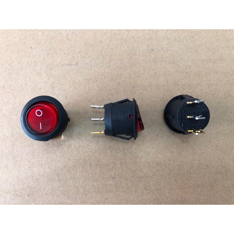 Saklar Rocker switch BULAT LAMPU 3 pin / 3 kaki ON OFF