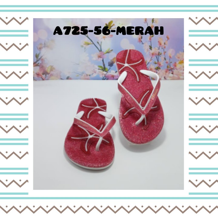 SANDAL IMPORT MODEL FLAT WANITA KASUAL NYAMAN DAN MODIS A725-56 KARIS 37-41