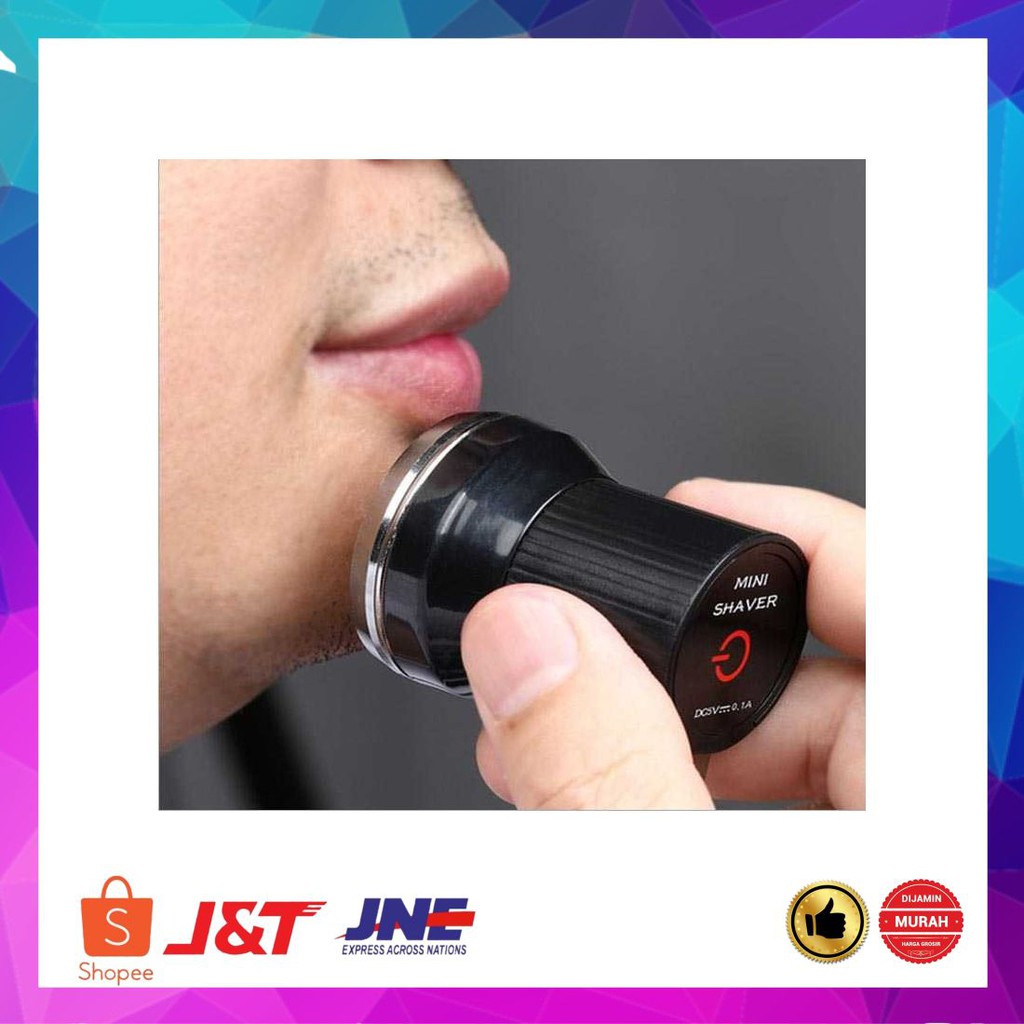 Murah Zuober Alat Cukur Jenggot Travel Portable USB Mini Trimmer