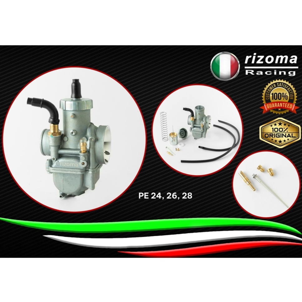 Karburator Rizoma Original Type Silver Series Pe 24 Pe 26 Pe 28 Pe 30 Karbu Carbu Carburator Pe24 Pe26 Pe28 Pe30 Karbulator Universal