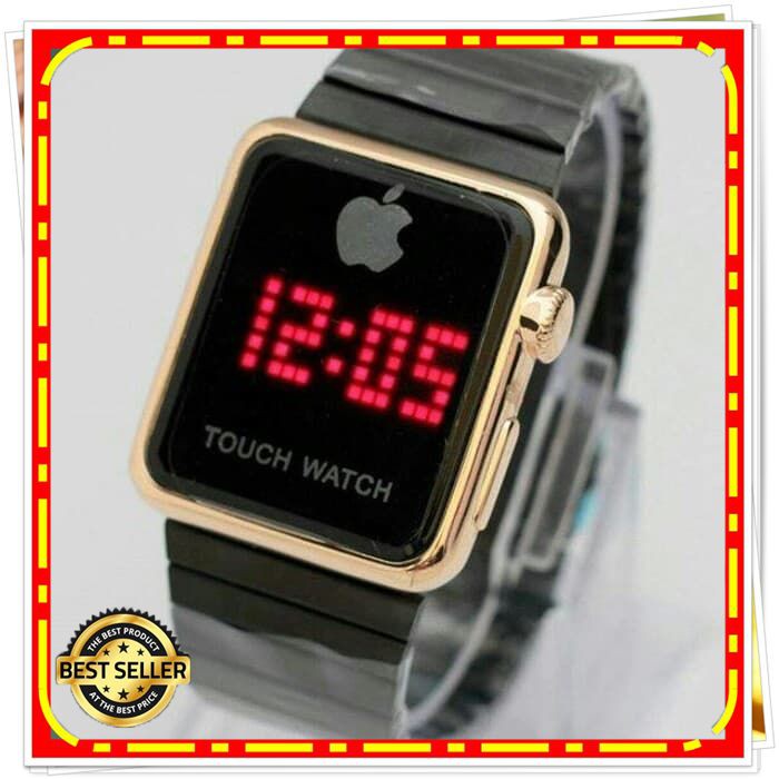 JAM TANGAN I PHONE APPLE TOUCH WATCH UNISEX ROSEGOLD BLACK