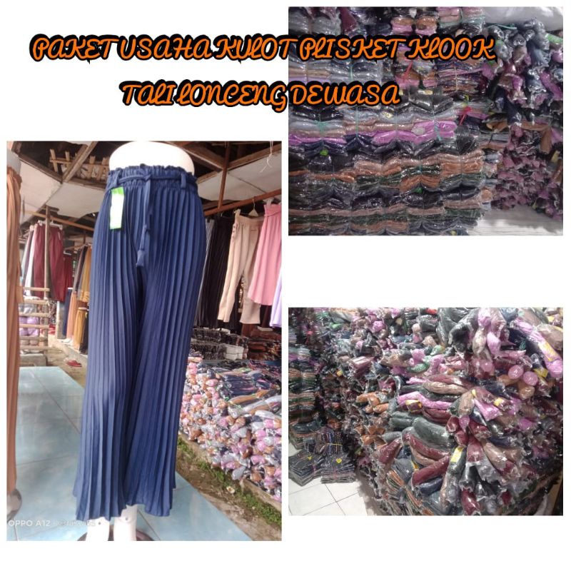 MENJUAL PAKET USAHA CELANA KULOT PLISKET KLOOK PREMIUM//FHASION WANITA DEWASA//ROK KLOOK PREMIUMFHAS