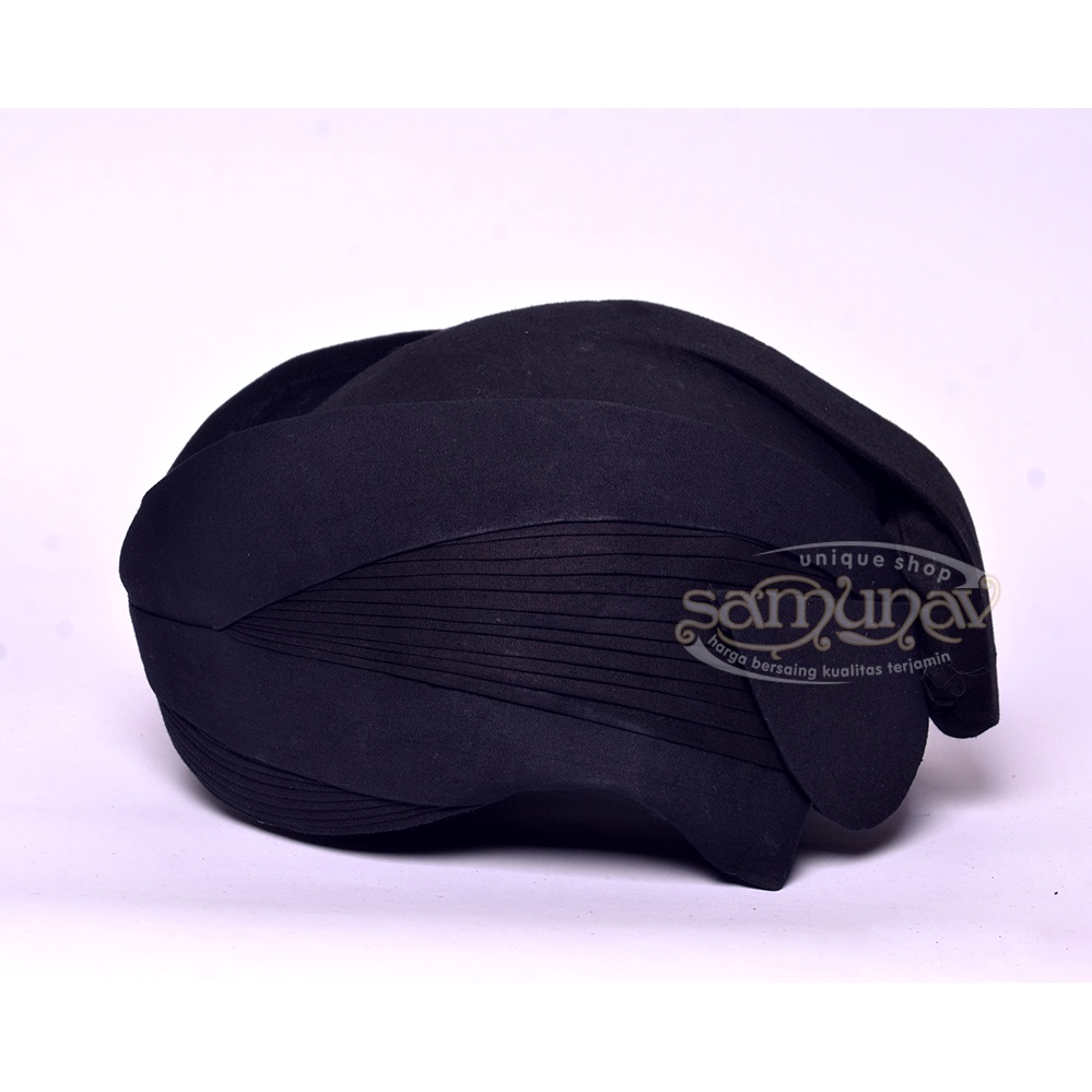 Blangkon Solo Perbawan Hitam Polos