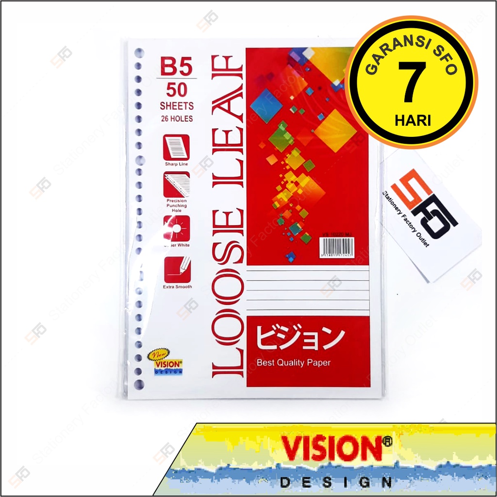 

Loose Leaf B5 Vision isi 50 lembar - SFO Semarang Official