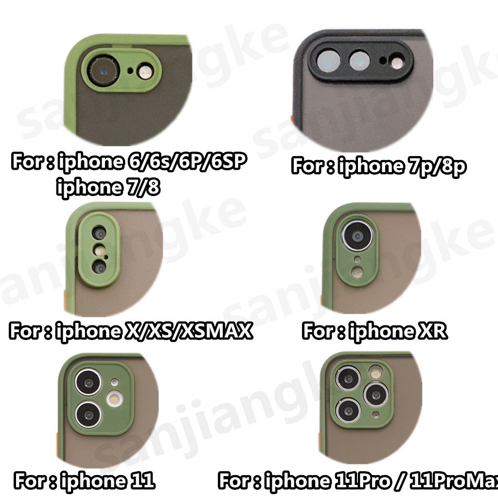 Casing kamera cangkang keras untuk Iphone 11 Pro Max Xr X Xs Max 6s 6 7 8 Plus Se 2020