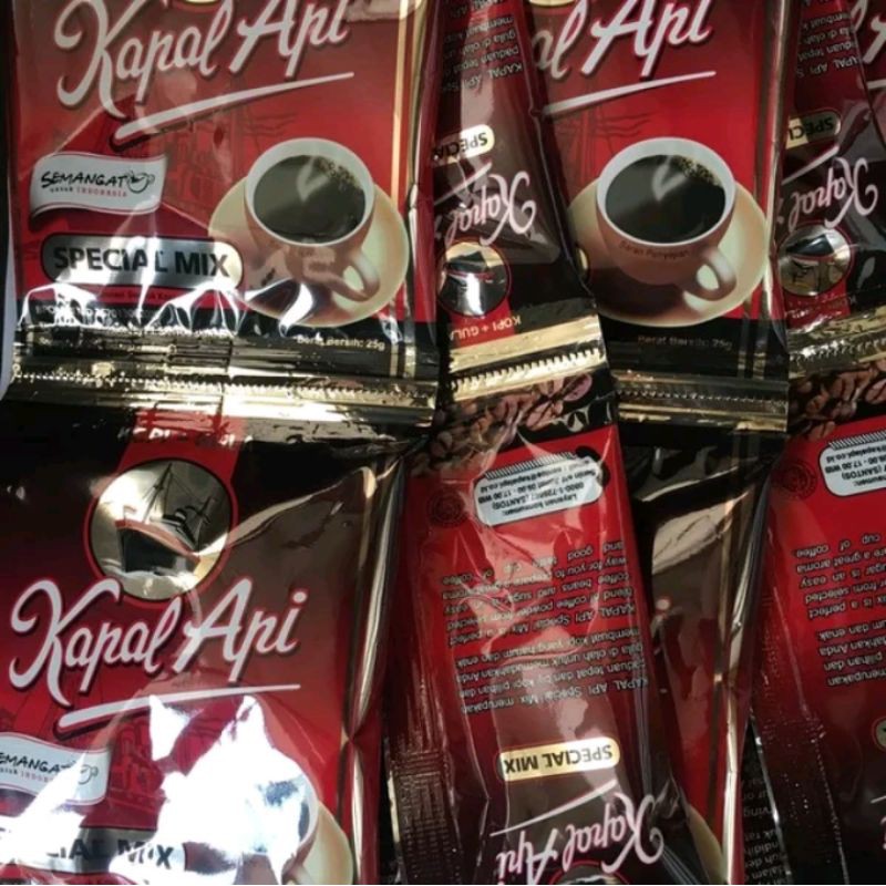 3 RENCENG Kapal Api Special Mix Kopi Hitam Gula 30 Sachet isi 25gr