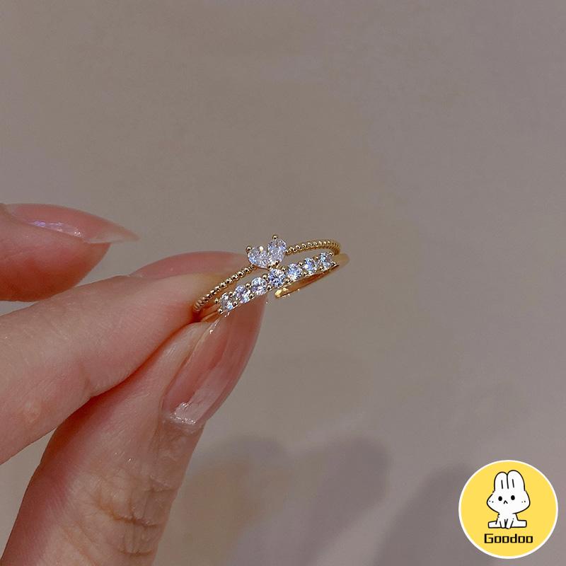 Cincin Jari Telunjuk Desain Hati Ukuran Kecil Untuk Anak Perempuan -Doo