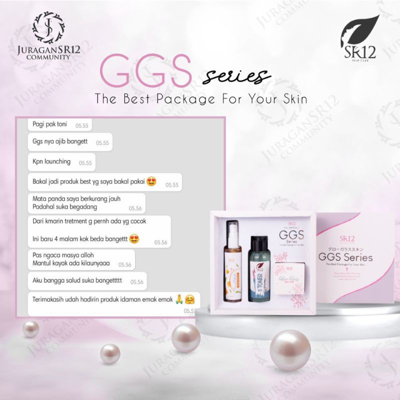 GLOW GLASS SKIN SERIES SR12 / GGS SR12 / PAKET GLOWING BPOM / MENCERAHKAN &amp; MENGHILANGKAN FLEK HITAM