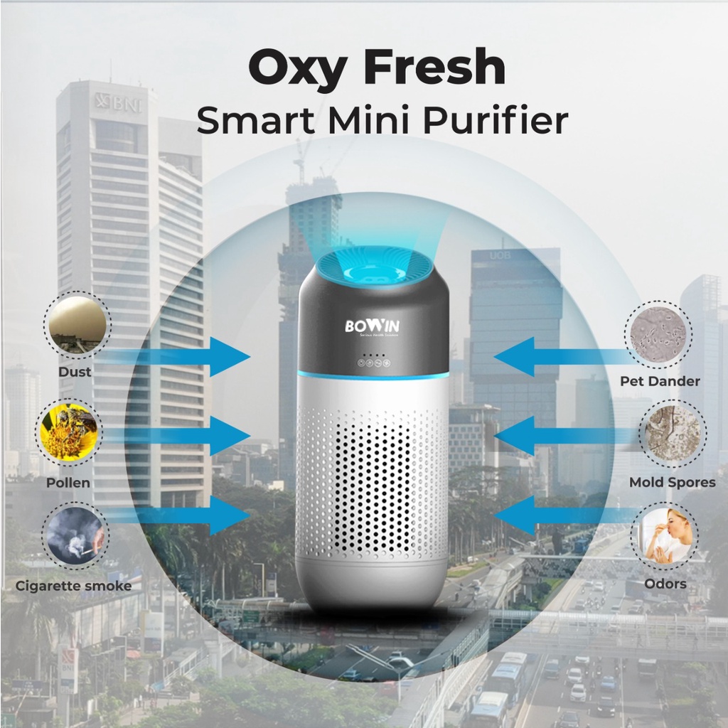 Bowin Air Purifier - Oxy Fresh Mini (Filter HEPA 13 &amp; Karbon Aktif)